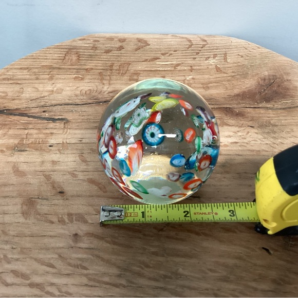 Vintage Millefiori Style Glass Art Paperweight - Excellent Gently Used Condition - Picture 12 of 15